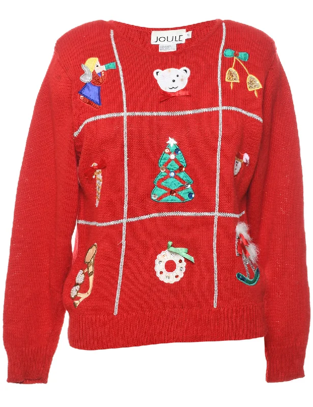 outdoor adventure coatFestive Print Christmas Jumper - S