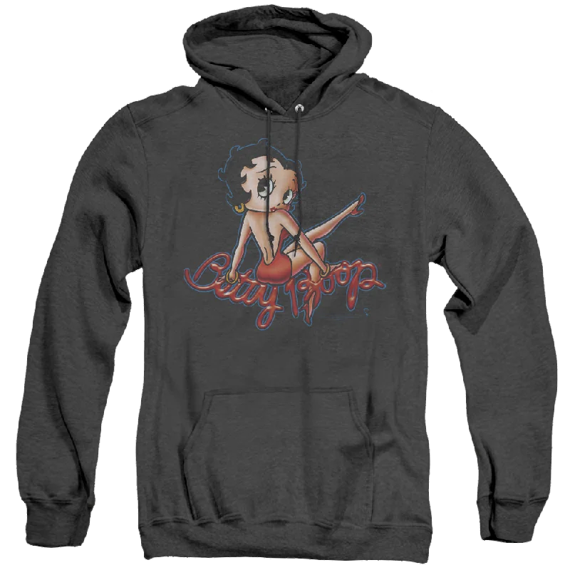 Daily Specials oversized pullover sweatshirtBetty Boop Bettys Back - Heather Pullover Hoodie