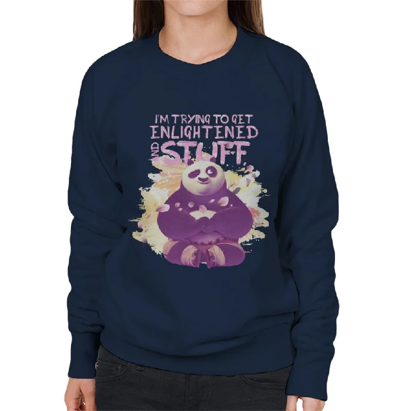 Act Now sporty casual hoodieKung Fu Panda Po Im Trying To Get Enlightened Women's Sweatshirt