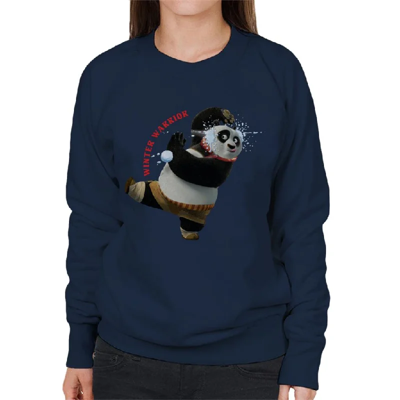Clearance Sale chic active hoodieKung Fu Panda Christmas Winter Warrior Women's Sweatshirt