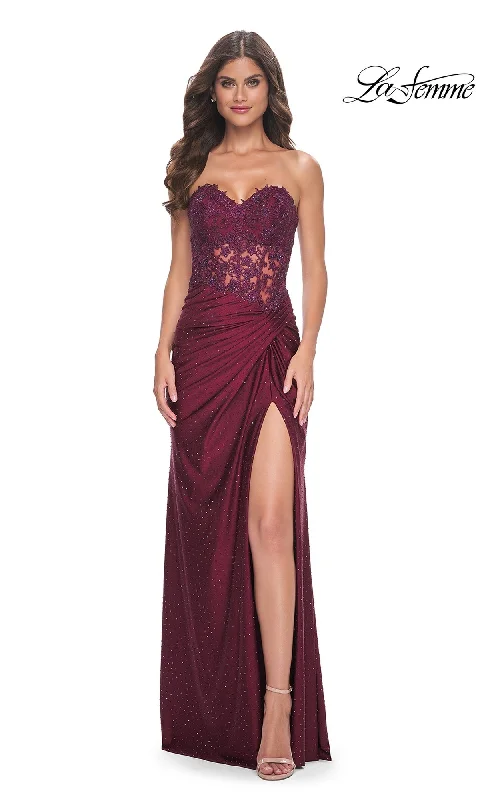 flowy evening dressLa Femme 32301 Formal Prom Dress