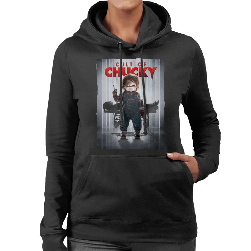 premium hoodieChucky Cult Of Chucky Poster Women's Hooded Sweatshirt