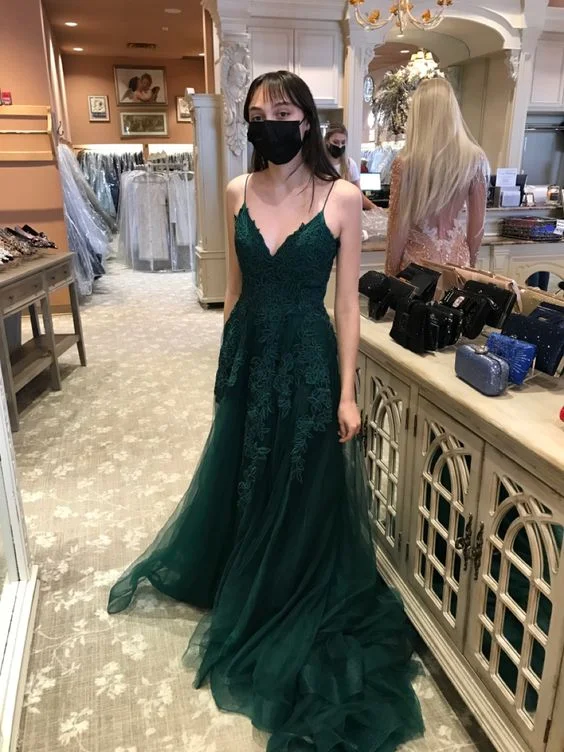 Can't Miss off-shoulder dressA-line Green Lace Tulle Prom Dress Generous High School Graduation Dress Y706 Can't Miss off-shoulder dressA-line Green Lace Tulle Prom Dress Generous High School Graduation Dress Y706