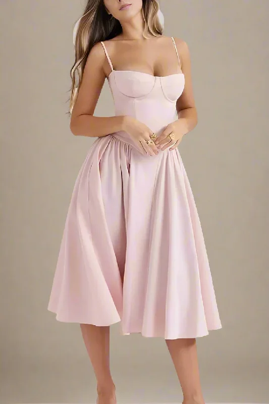Limited Time Discount long sleeve dressEverly Bodycon Day Midi Dress - Dusty Pink