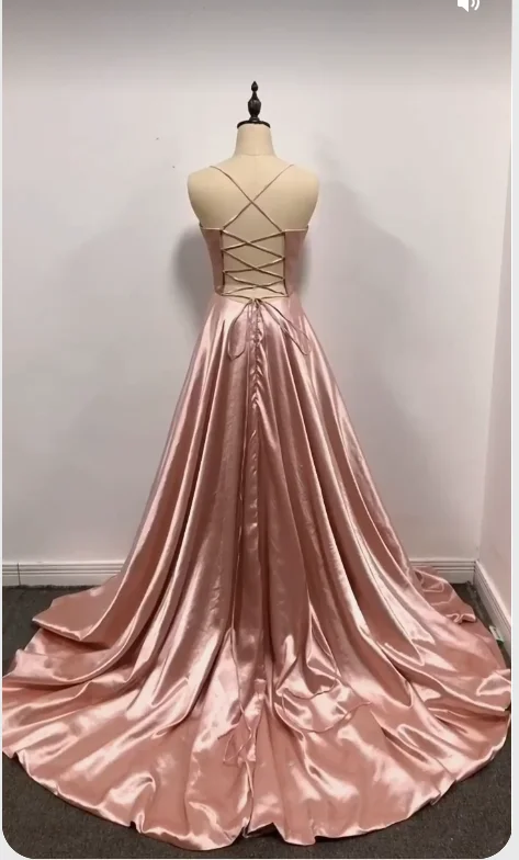 Bonus Savings flowy evening dressBlush Pink Simple Satin Long Prom Dress Senior School Dress Y259 Bonus Savings flowy evening dressBlush Pink Simple Satin Long Prom Dress Senior School Dress Y259