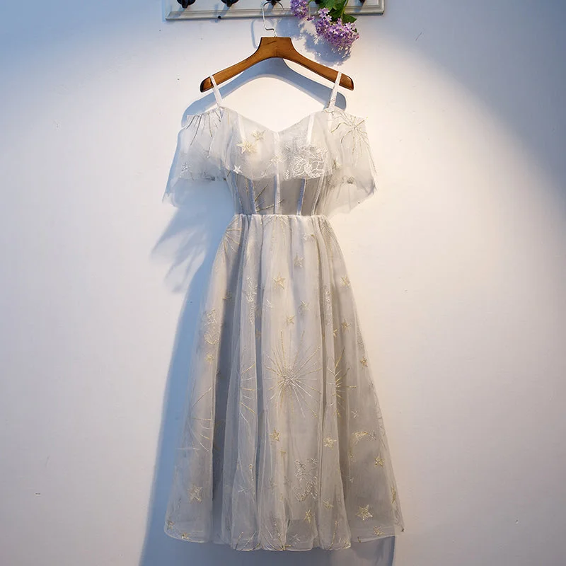 Unbeatable Prices elegant dressCute gray tulle short homecoming dress s96