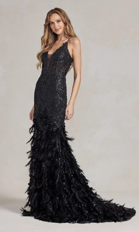 Bonus Savings trendy dressFeather And Sequin Prom Dress C111