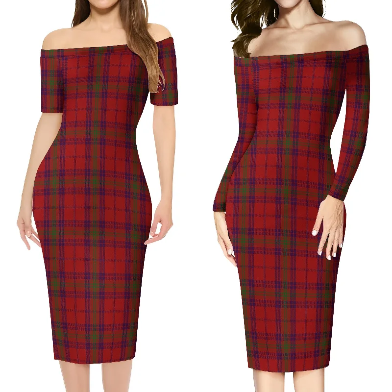 Exclusive Preview Ross Old Tartan Off Shoulder Lady Dress
