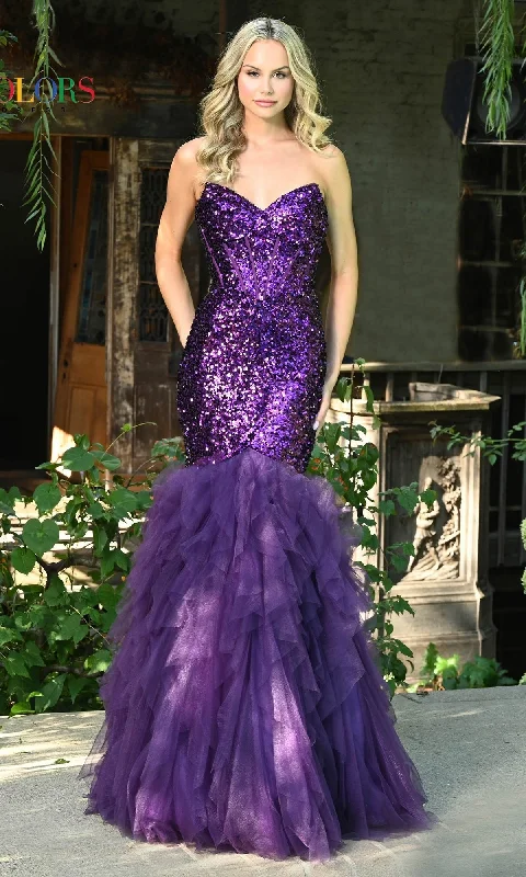 layered dressColors Dress 3202 Formal Prom Dress