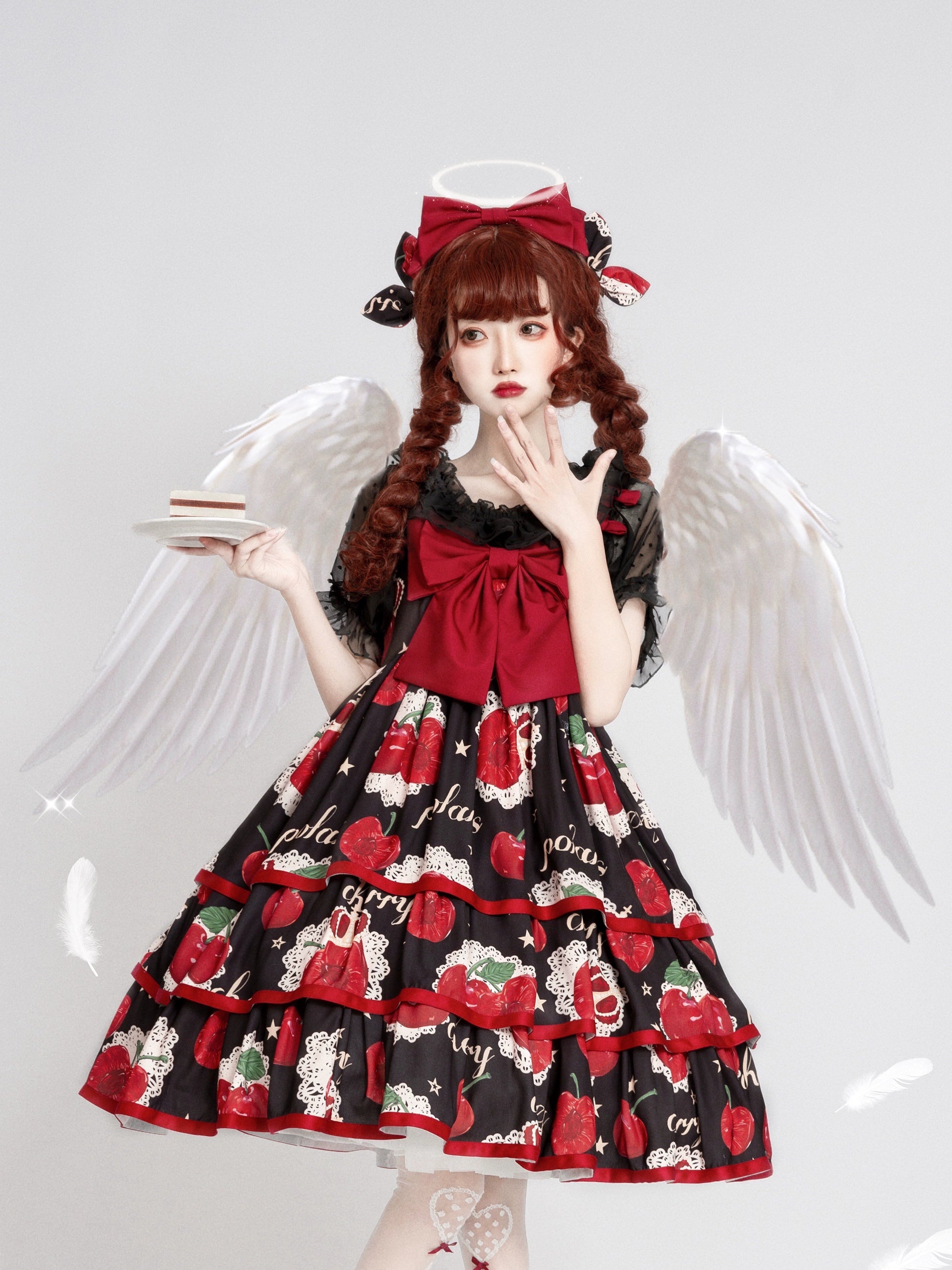 Deal Dash elegant maxi dressPolaris Lolita~Cherry Crown~Sweet Lolita JSK Three-tiered Dress Deal Dash elegant maxi dressPolaris Lolita~Cherry Crown~Sweet Lolita JSK Three-tiered Dress