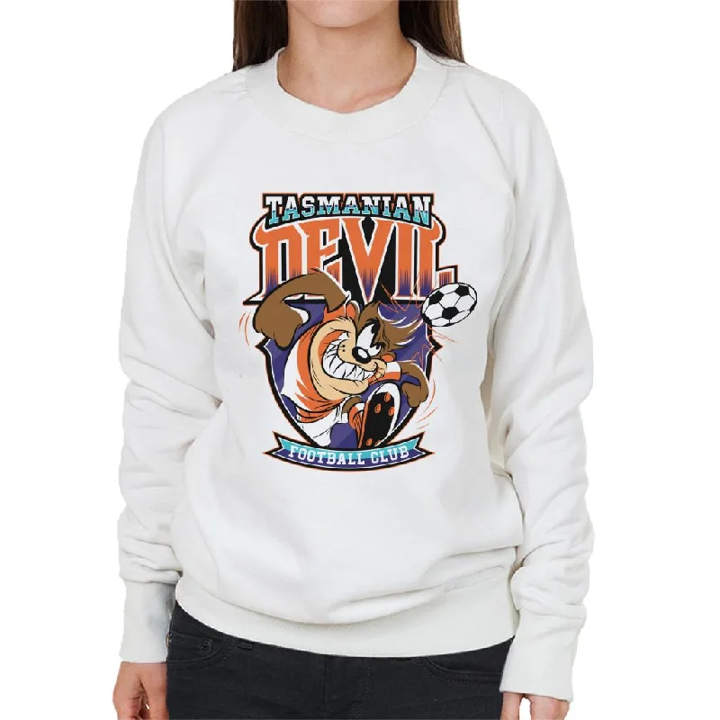 New Deals athletic casual sweatshirtLooney Tunes Football Taz FC Women's Sweatshirt