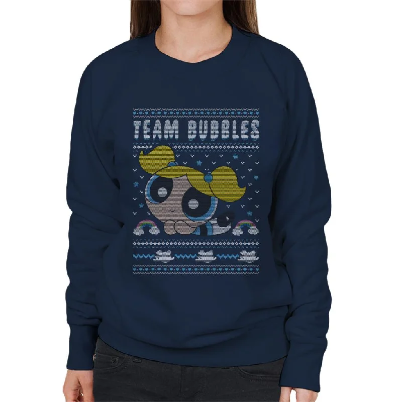 Buy More, Save More cool workout sweatshirtPowerpuff Girls Christmas Team Bubbles Women's Sweatshirt