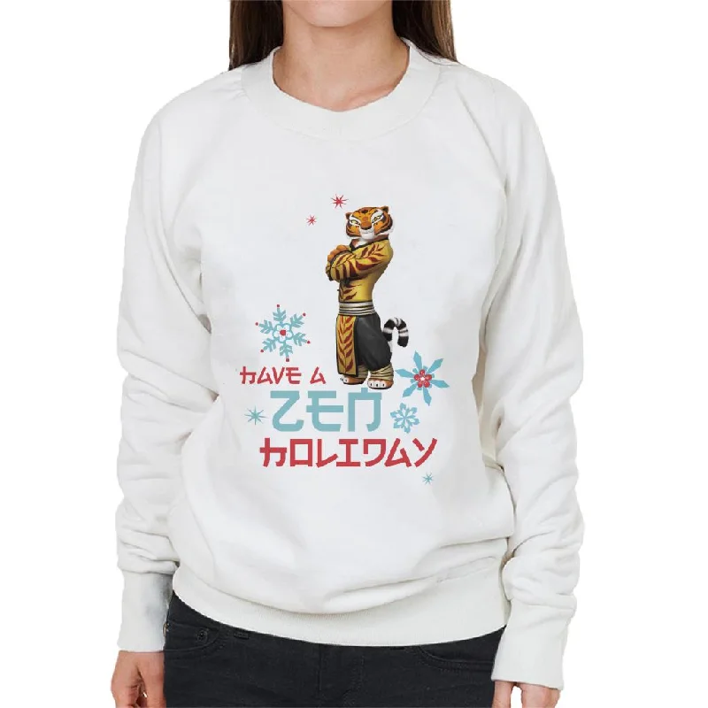 Exclusive Online Offer chic fitness hoodieKung Fu Panda Christmas Tigress Have A Zen Holiday Women's Sweatshirt