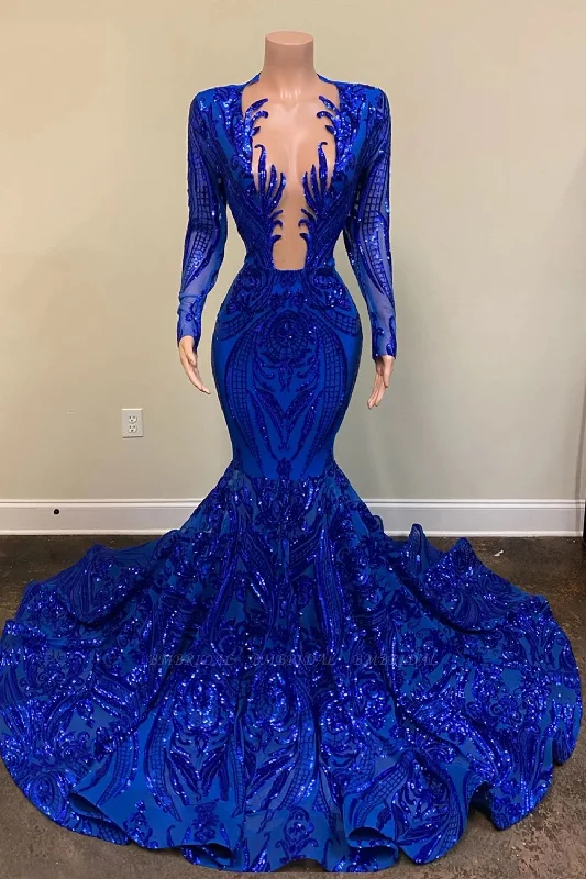 Doorbuster Deal casual midi dressRoyal Blue Long Sleeves Prom Dress Mermaid Sequins Party Gowns Y886 Doorbuster Deal casual midi dressRoyal Blue Long Sleeves Prom Dress Mermaid Sequins Party Gowns Y886