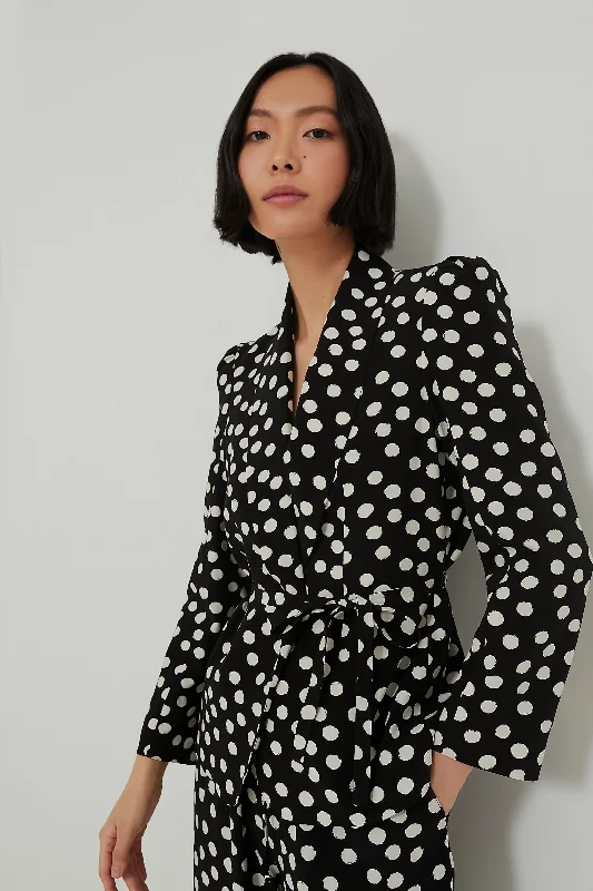 Fantastic Offers slim fit coatPainterly Dots Black Paris Jacket