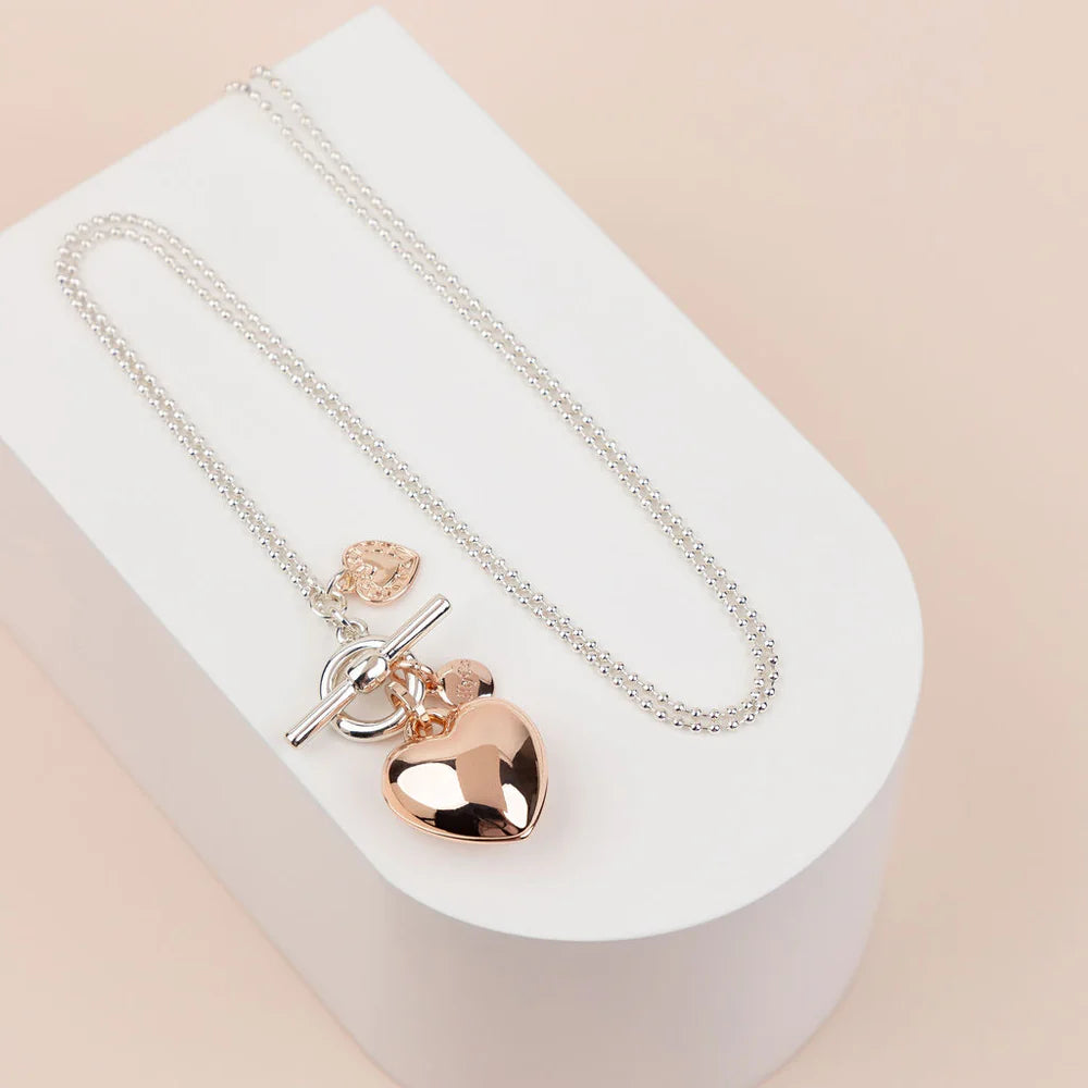 Overstock Sale elegant shift dressLimited Edition | LONG | Silver & Rose Gold Heart Necklace Overstock Sale elegant shift dressLimited Edition | LONG | Silver & Rose Gold Heart Necklace