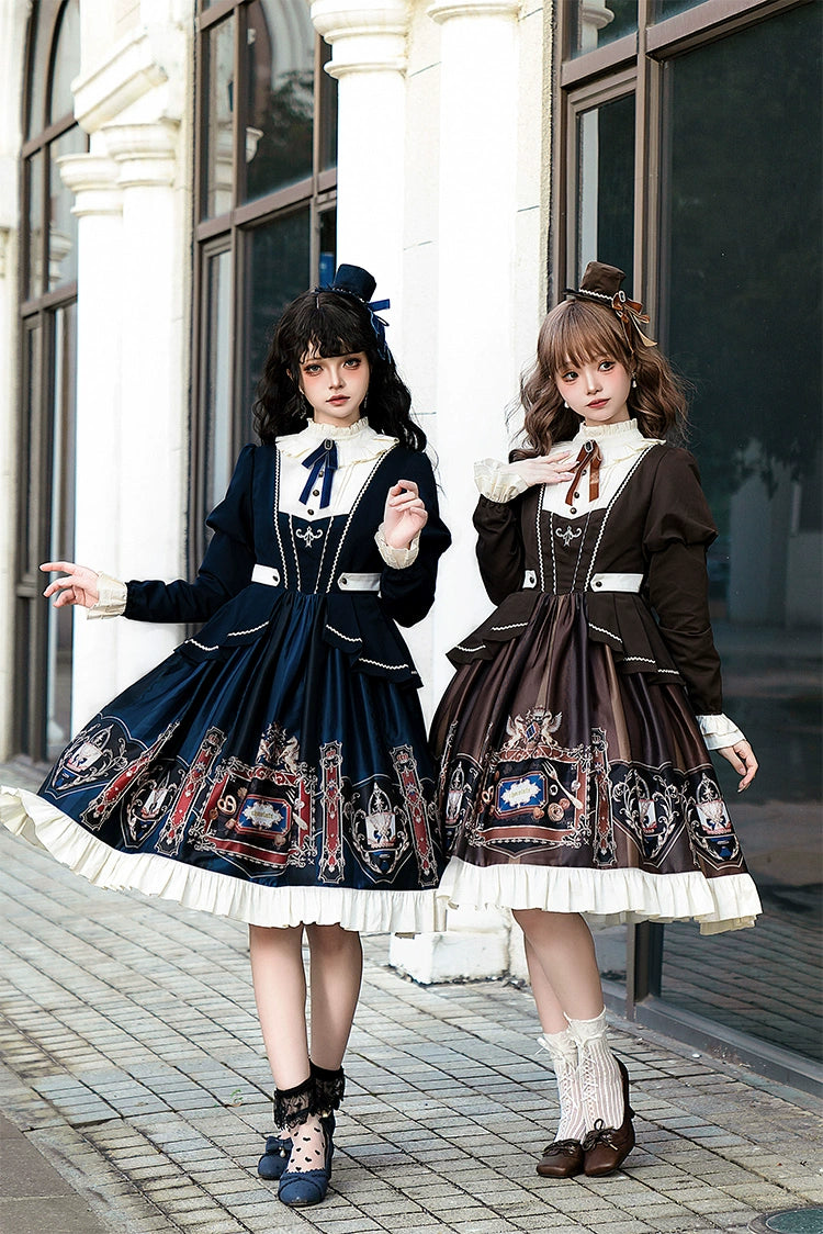 Year-End Sale winter dressZhiJinYuan~Chocolate Academy~Elegant Preppy style Lolita OP Dress