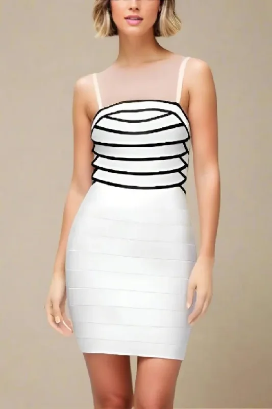 Discount Deals flowy evening dressCarter Bandage Mini Dress - Pearl White