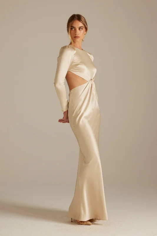 Doorbuster Deal draped dressBlake Champagne