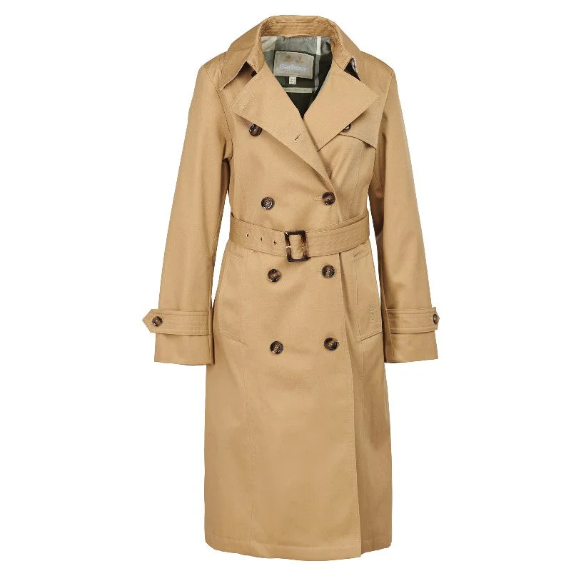 sporty outerwearBarbour Greta Ladies Showerproof Trench - Trench/Ancient Poplar