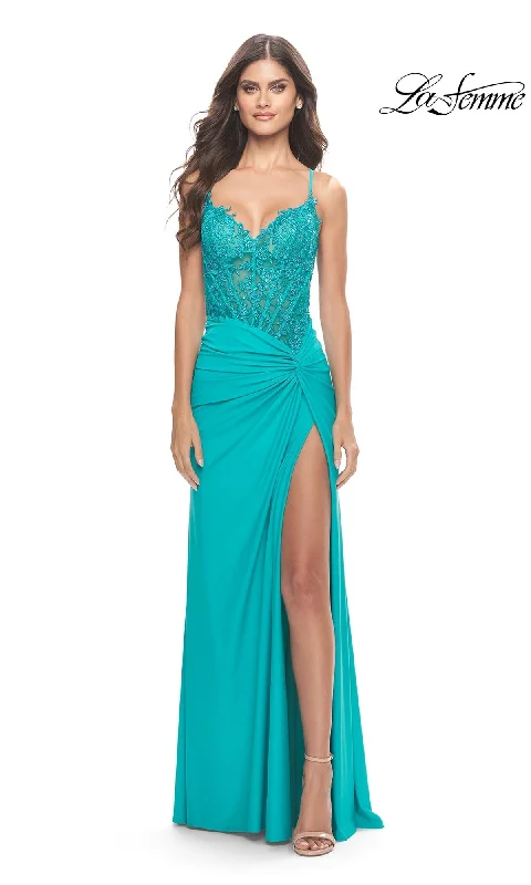 high-waisted dressLa Femme 31447 Formal Prom Dress