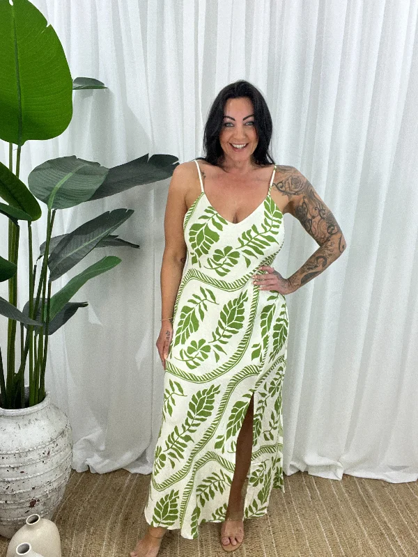 Buy More, Save More shift dressLa Vine Dress - Green/Cream