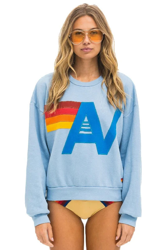 minimalistic workout hoodieLOGO STITCH RELAXED CREW SWEATSHIRT - ICE