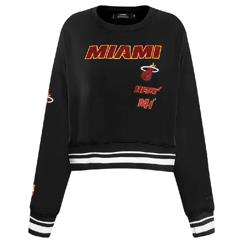Special Price fitted workout hoodieSUDADERA DE CUELLO REDONDO NBA MIAMI HEAT RETRO CLASSICS PARA MUJER