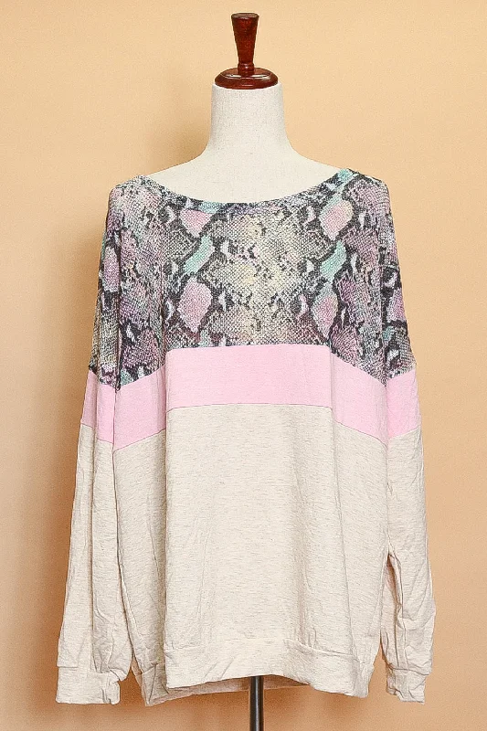 Act Now retro coatPlus Pink Snake Sweater (4pc)