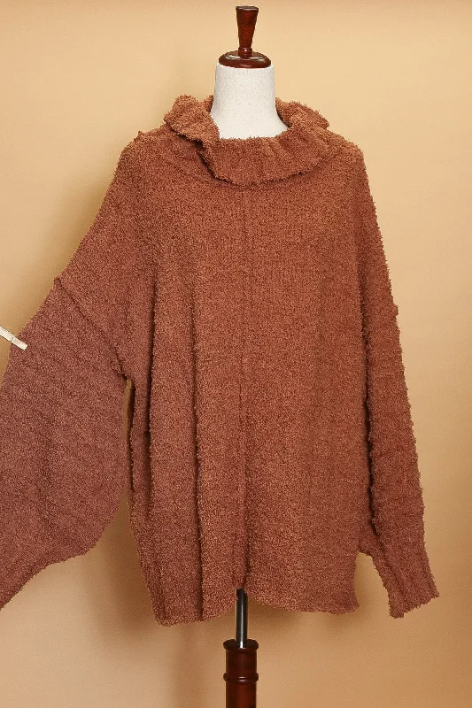 wool-blend coatPlus Rust Dolman Sleeve Sweater