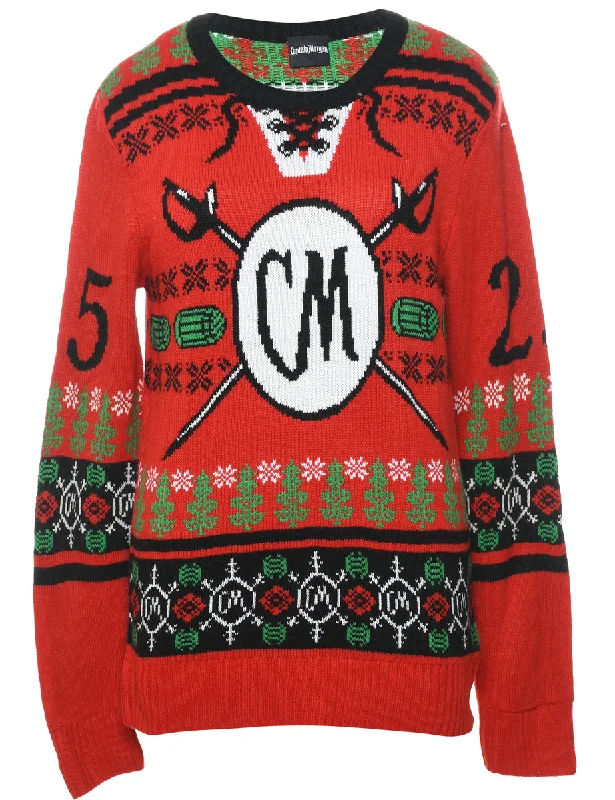 relaxed winter jacketFestive Season Christmas Jumper - L