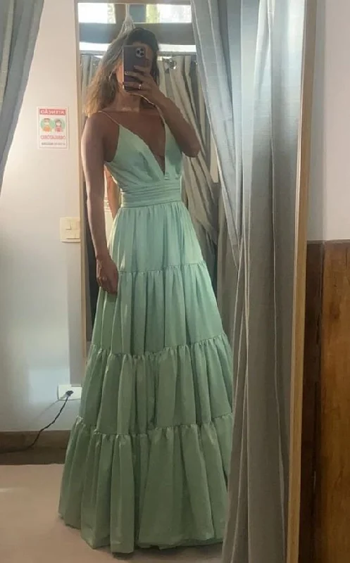 Extra Savings bohemian dressA-line Spaghetti Straps V Neck Prom Dress Formal Gown Y699 Extra Savings bohemian dressA-line Spaghetti Straps V Neck Prom Dress Formal Gown Y699