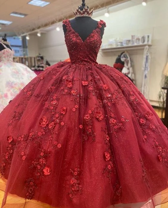 Big Discounts chic wrap dressPrincess Ball Gown Quinceanera Dresses,Lace Beaded V Neck Sweet 16 Dress Y1213
