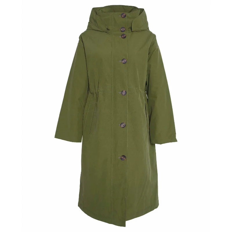 Savings Spectacular chic coatBarbour Iris Waterproof Ladies Jacket - Dark Moss/Light Sand/Pastel Pink