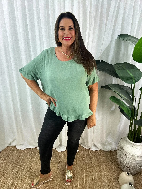Best Bargains luxury dressSpence Top - Sage