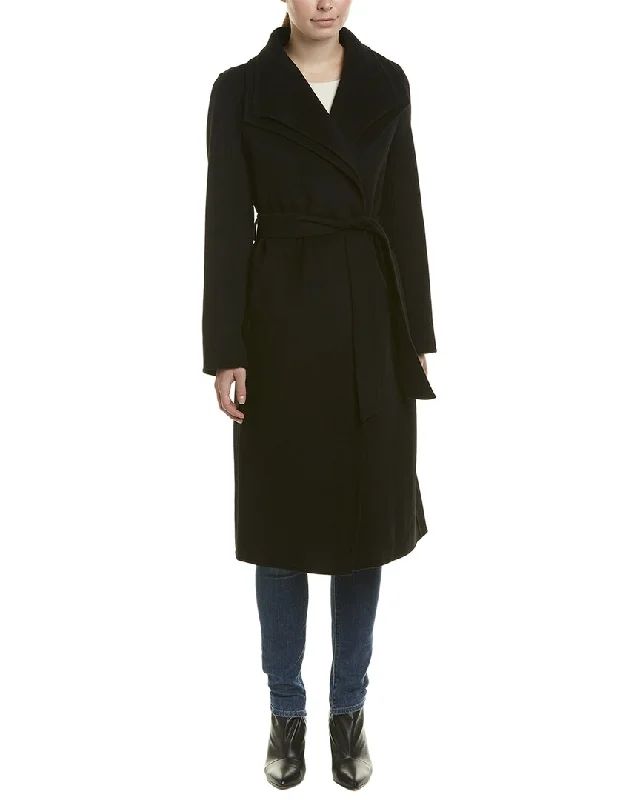 lightweight coatTahari Elliot Wool-Blend Wrap Coat