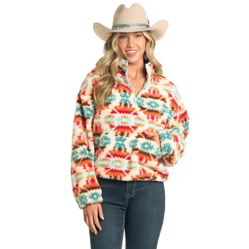 Inventory Reduction zip-up jacketQuarter Zip Aztec Print Sherpa by Rock & Roll BW91C04476 Inventory Reduction zip-up jacketQuarter Zip Aztec Print Sherpa by Rock & Roll BW91C04476