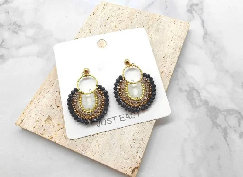 Final Markdown silk dressBeaded Glamour Earrings