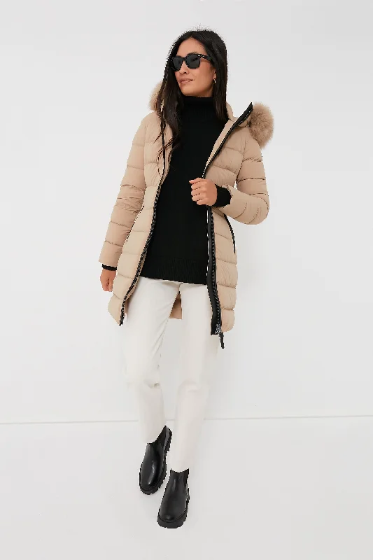 Savings Alert graphic coatLight Camel Calla Down Coat