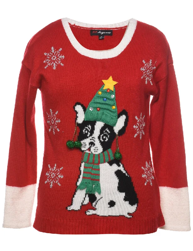 Exclusive Online Offer stylish lightweight coatPug Design Knit Christmas Jumper - M