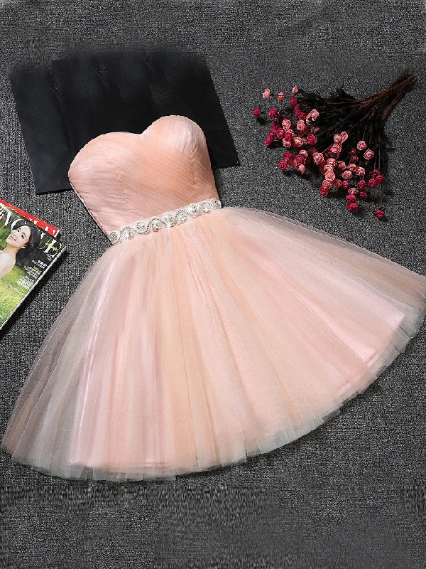 Best Bargains Homecoming Dress A-line Strapless Short Prom Dress Party Dress JK002