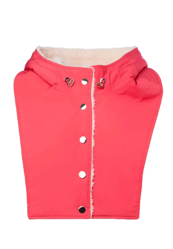 Massive Deals chic padded coatCollar 22wma011xx 22wma011xxtewo Craie-Neon-Pink