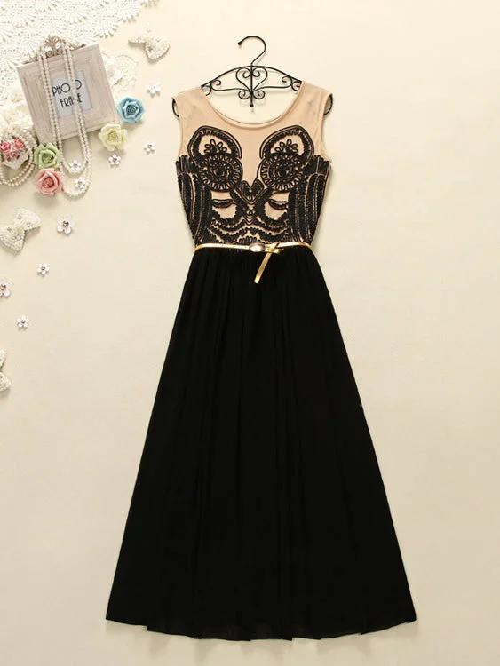 Special Offer Black Cute Prom Dresses Sashes/Ribbons Belt Long Prom Dress/Evening Dress JKL041