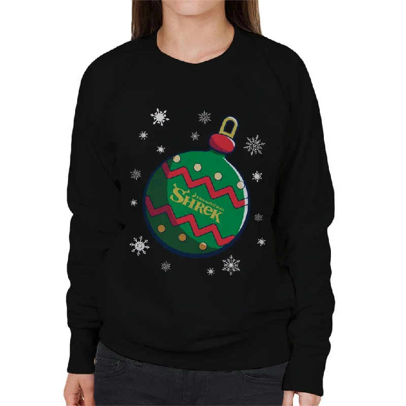 Instant Discount fitness lifestyle hoodieShrek Christmas Festive Bauble Winter Snowflakes Women's Sweatshirt Instant Discount fitness lifestyle hoodieShrek Christmas Festive Bauble Winter Snowflakes Women's Sweatshirt