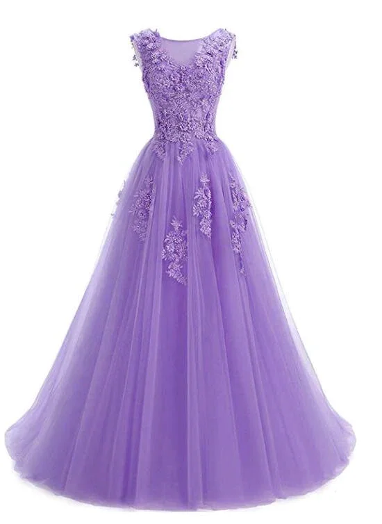 Steals and Deals luxury dressBeautiful Lavender Tulle Long Prom Dress , A-Line Party Dress Y907 Steals and Deals luxury dressBeautiful Lavender Tulle Long Prom Dress , A-Line Party Dress Y907