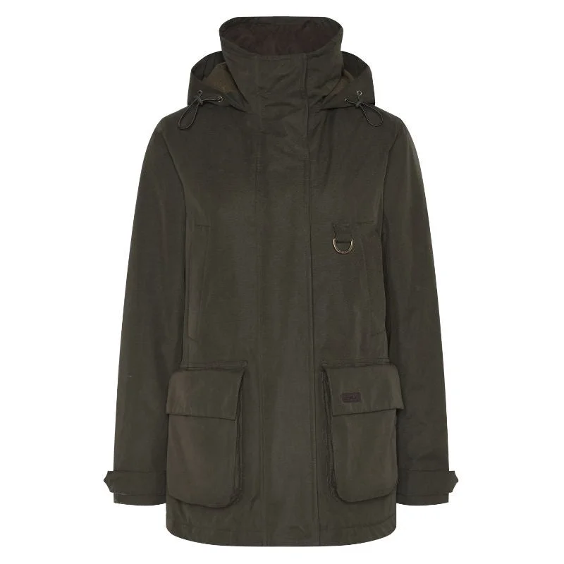 faux fur coatBarbour Retriever Ladies Waterproof Jacket - Olive