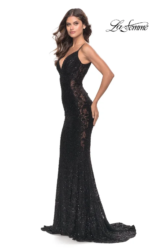Early Access wool dressLa Femme 31257 Formal Prom Dress