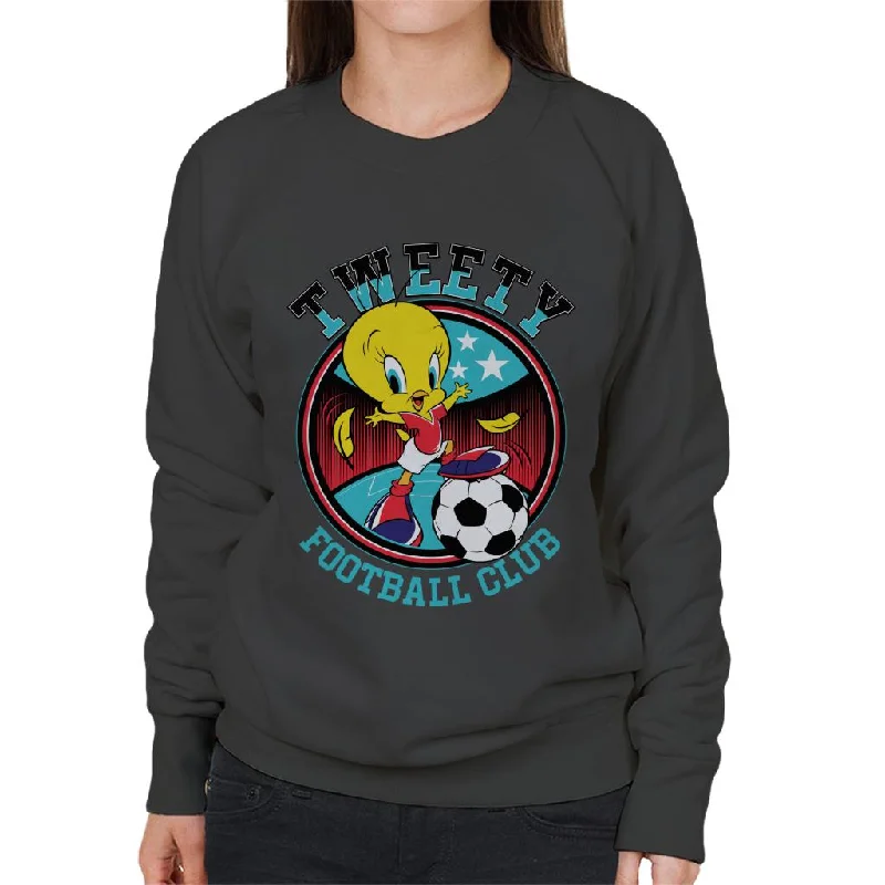 Deal Dash loose fit athletic hoodieLooney Tunes Football Tweety FC Women's Sweatshirt