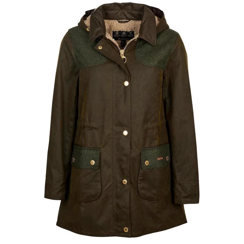 sporty jacketBarbour Keiss Ladies Wax Jacket - Olive/Natural