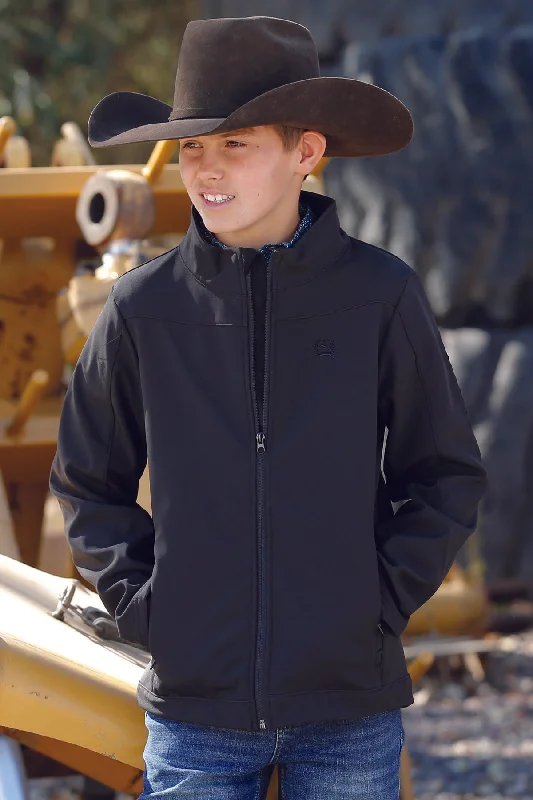 Season Finale Sale soft shell coatBoys Bonded Jacket - Black - Cinch